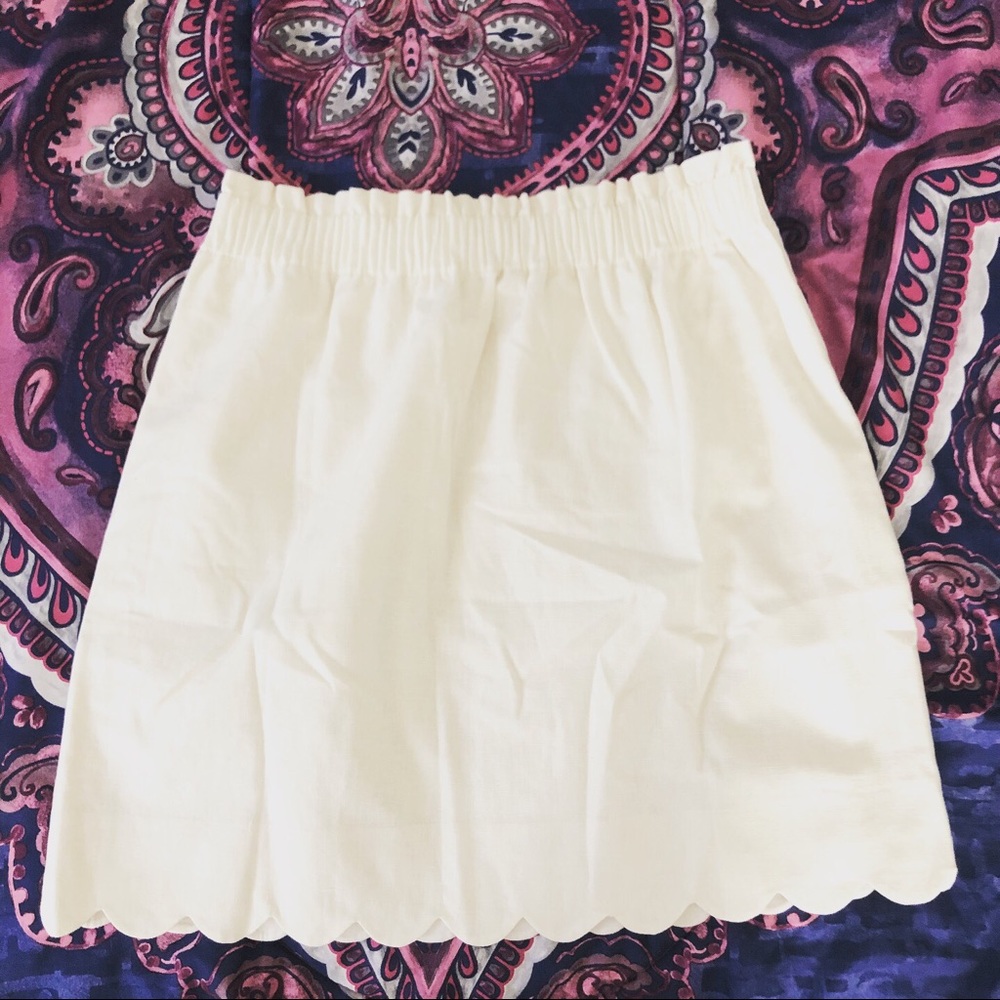 Off-white J. Crew linen/cotton skirt